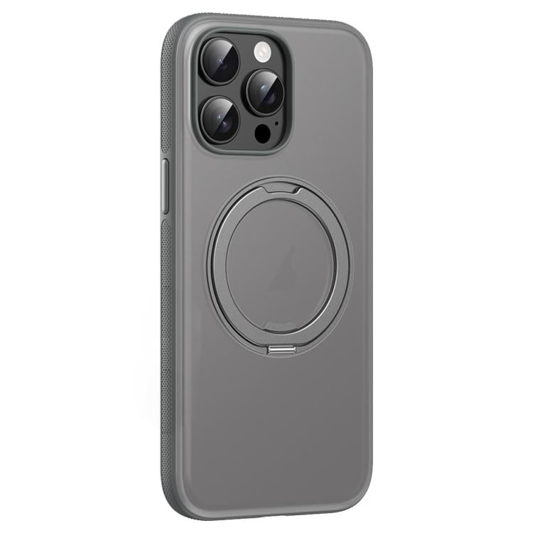 For iPhone 15 Pro Max Solid Color 360 Degree Rotating Holder MagSafe Magnetic Phone Case