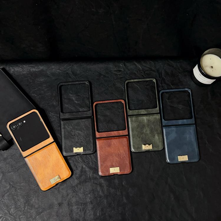 For Motorola Razr 50 / 60 Crazy Horse Texture PU Phone Case