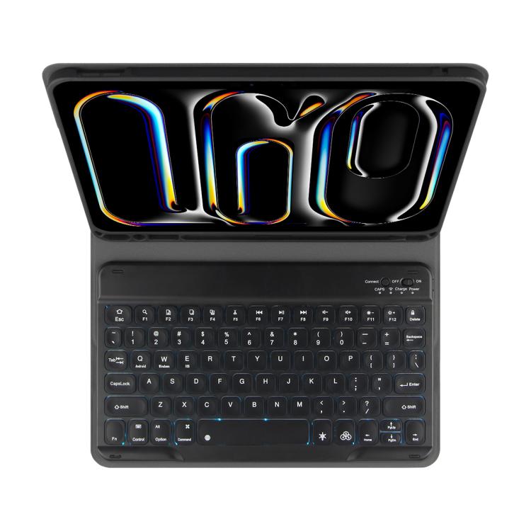 For iPad Air 5 / Air 4 10.9 Colorful Backlight Bluetooth Keyboard Leather Tablet Case