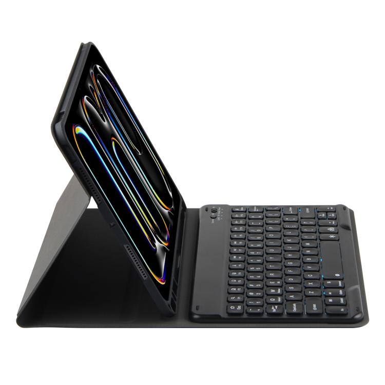 For iPad Air 5 / Air 4 10.9 Colorful Backlight Bluetooth Keyboard Leather Tablet Case