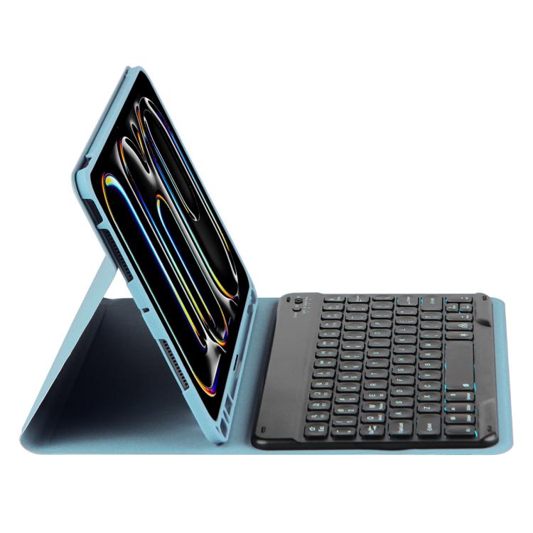 For iPad Air 5 / Air 4 10.9 Colorful Backlight Bluetooth Keyboard Leather Tablet Case