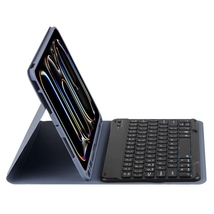 For iPad Air 11 2024 / Air 11 2025 Colorful Backlight Bluetooth Keyboard Leather Tablet Case