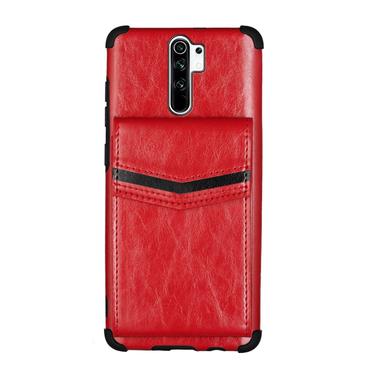 For Xiaomi Redmi Note 8 Pro Flip Card Bag Copper Buckle TPU + PU Leather Back Cover Shockproof Case with Card Slots & Photo Frame
