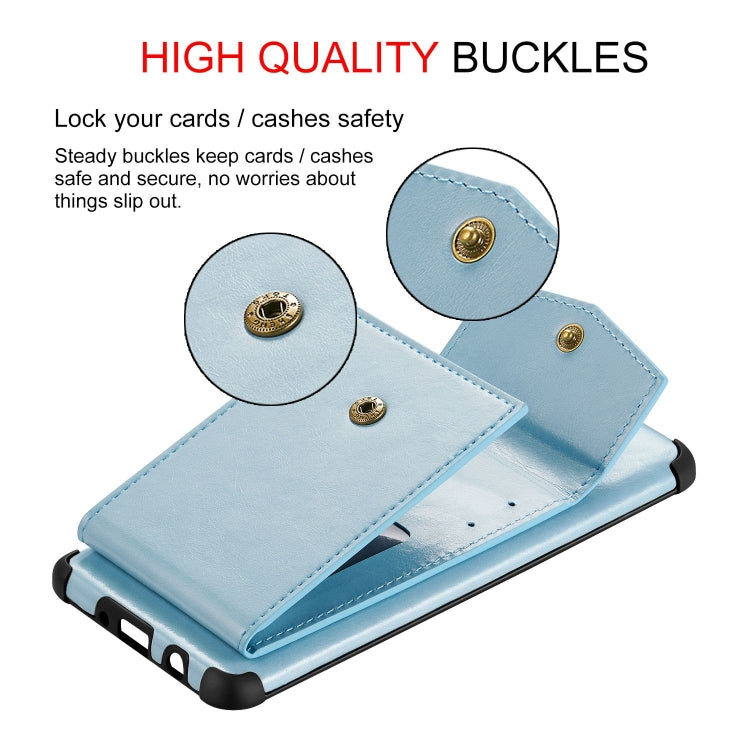 For Xiaomi Redmi Note 8T Flip Card Bag Copper Buckle TPU + PU Leather Back Cover Shockproof Case with Card Slots & Photo Frame