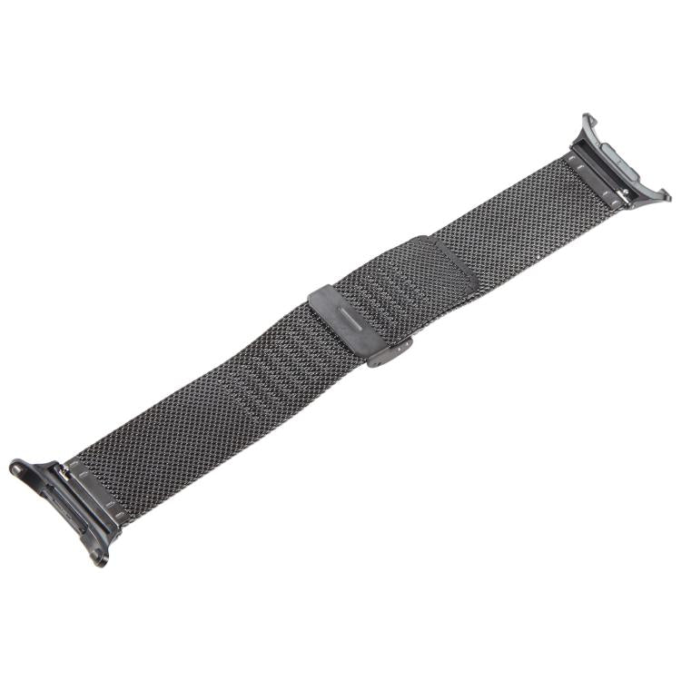 For Samsung Galaxy Watch Ultra 47mm / Ultra 2025 Integrated Buckle Embossed Milanese Metal Watch Band