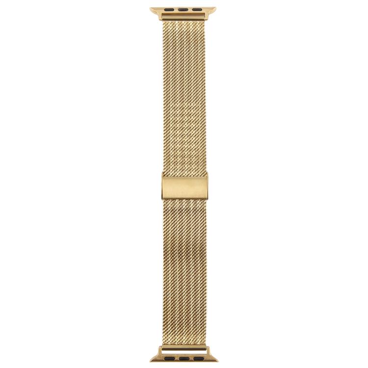 For Apple Watch 46mm / 49mm / 45mm / 44mm Integrated Buckle Embossed Thick Milanese Metal Watch Band