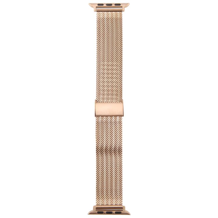 For Apple Watch 42mm / 41mm / 40mm / 38mm Integrated Buckle Embossed Thick Milanese Metal Watch Band