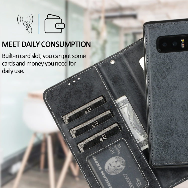 For Samsung Galaxy Note8 Retro 2 in 1 Detachable Magnetic Horizontal Flip TPU + PU Leather Case with Holder & Card Slots & Photo Frame & Wallet