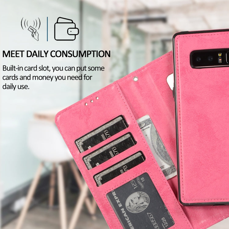 For Samsung Galaxy Note8 Retro 2 in 1 Detachable Magnetic Horizontal Flip TPU + PU Leather Case with Holder & Card Slots & Photo Frame & Wallet