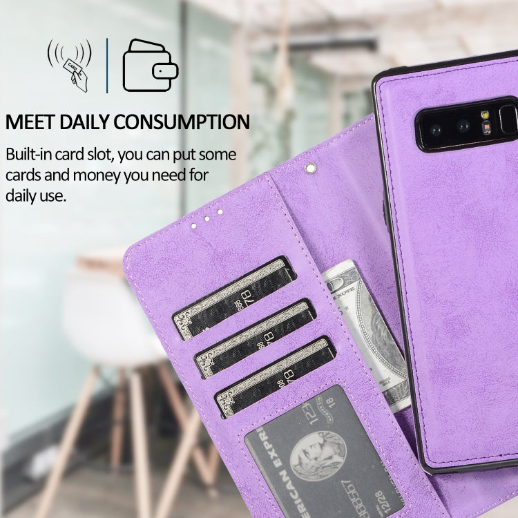 For Samsung Galaxy Note8 Retro 2 in 1 Detachable Magnetic Horizontal Flip TPU + PU Leather Case with Holder & Card Slots & Photo Frame & Wallet