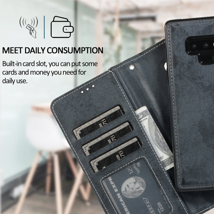 For Samsung Galaxy Note9 Retro 2 in 1 Detachable Magnetic Horizontal Flip TPU + PU Leather Case with Holder & Card Slots & Photo Frame & Wallet