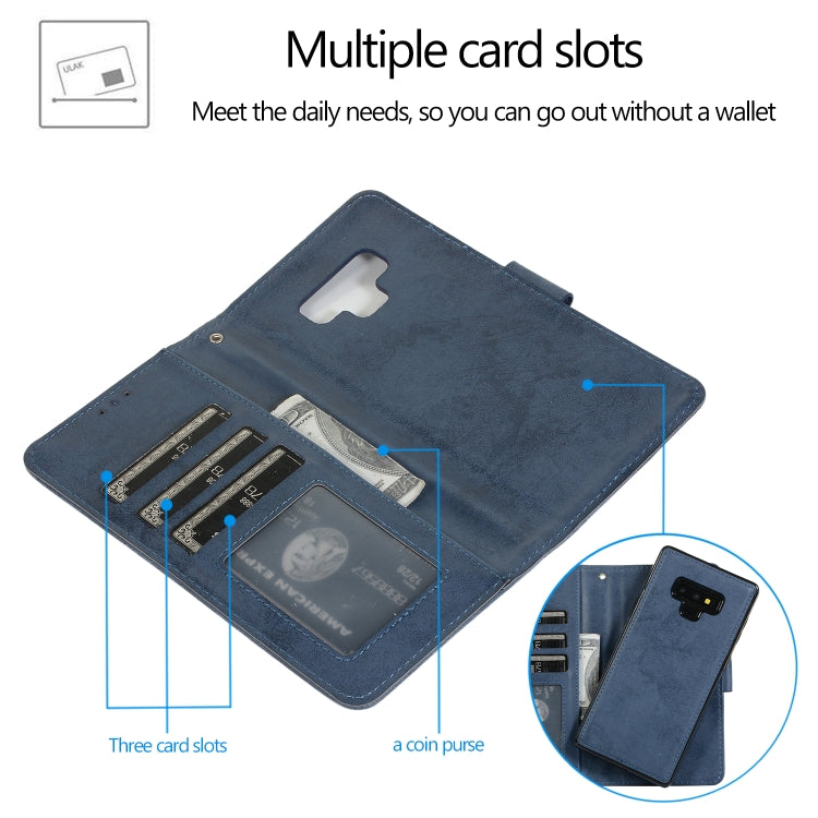 For Samsung Galaxy Note9 Retro 2 in 1 Detachable Magnetic Horizontal Flip TPU + PU Leather Case with Holder & Card Slots & Photo Frame & Wallet