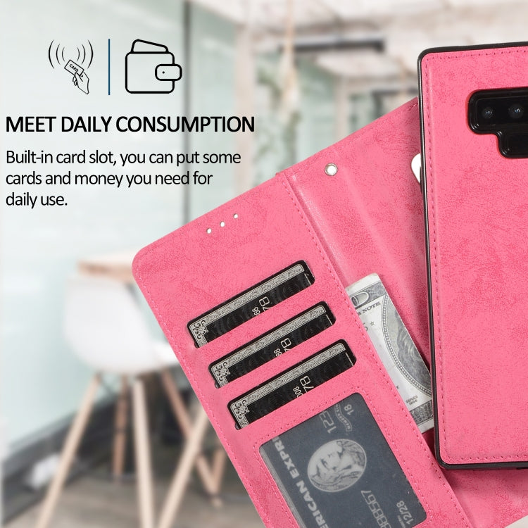 For Samsung Galaxy Note9 Retro 2 in 1 Detachable Magnetic Horizontal Flip TPU + PU Leather Case with Holder & Card Slots & Photo Frame & Wallet
