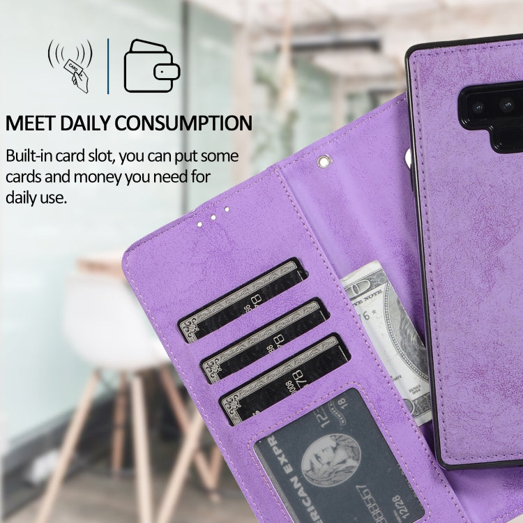For Samsung Galaxy Note9 Retro 2 in 1 Detachable Magnetic Horizontal Flip TPU + PU Leather Case with Holder & Card Slots & Photo Frame & Wallet