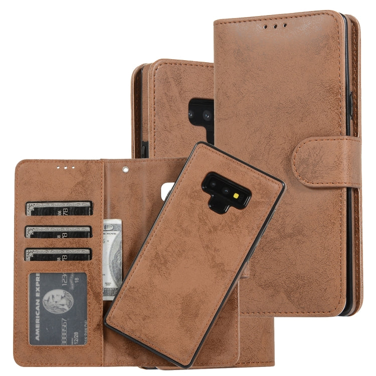 For Samsung Galaxy Note9 Retro 2 in 1 Detachable Magnetic Horizontal Flip TPU + PU Leather Case with Holder & Card Slots & Photo Frame & Wallet