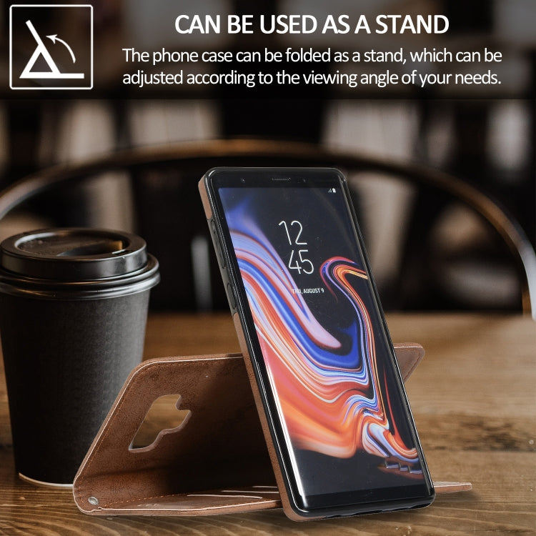 For Samsung Galaxy Note9 Retro 2 in 1 Detachable Magnetic Horizontal Flip TPU + PU Leather Case with Holder & Card Slots & Photo Frame & Wallet