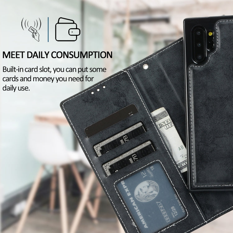For Samsung Galaxy Note10+ Retro 2 in 1 Detachable Magnetic Horizontal Flip TPU + PU Leather Case with Holder & Card Slots & Photo Frame & Wallet