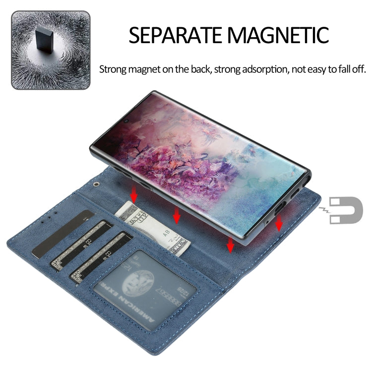 For Samsung Galaxy Note10+ Retro 2 in 1 Detachable Magnetic Horizontal Flip TPU + PU Leather Case with Holder & Card Slots & Photo Frame & Wallet