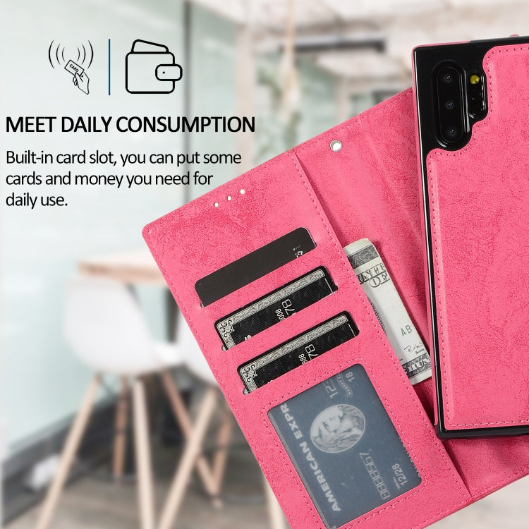 For Samsung Galaxy Note10+ Retro 2 in 1 Detachable Magnetic Horizontal Flip TPU + PU Leather Case with Holder & Card Slots & Photo Frame & Wallet