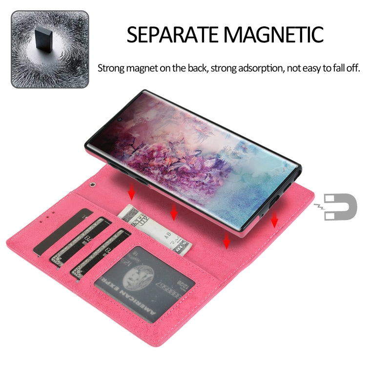 For Samsung Galaxy Note10+ Retro 2 in 1 Detachable Magnetic Horizontal Flip TPU + PU Leather Case with Holder & Card Slots & Photo Frame & Wallet