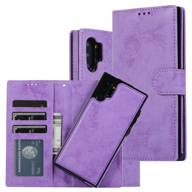 For Samsung Galaxy Note10+ Retro 2 in 1 Detachable Magnetic Horizontal Flip TPU + PU Leather Case with Holder & Card Slots & Photo Frame & Wallet