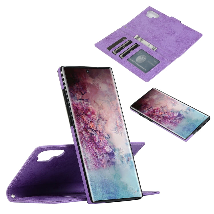 For Samsung Galaxy Note10+ Retro 2 in 1 Detachable Magnetic Horizontal Flip TPU + PU Leather Case with Holder & Card Slots & Photo Frame & Wallet