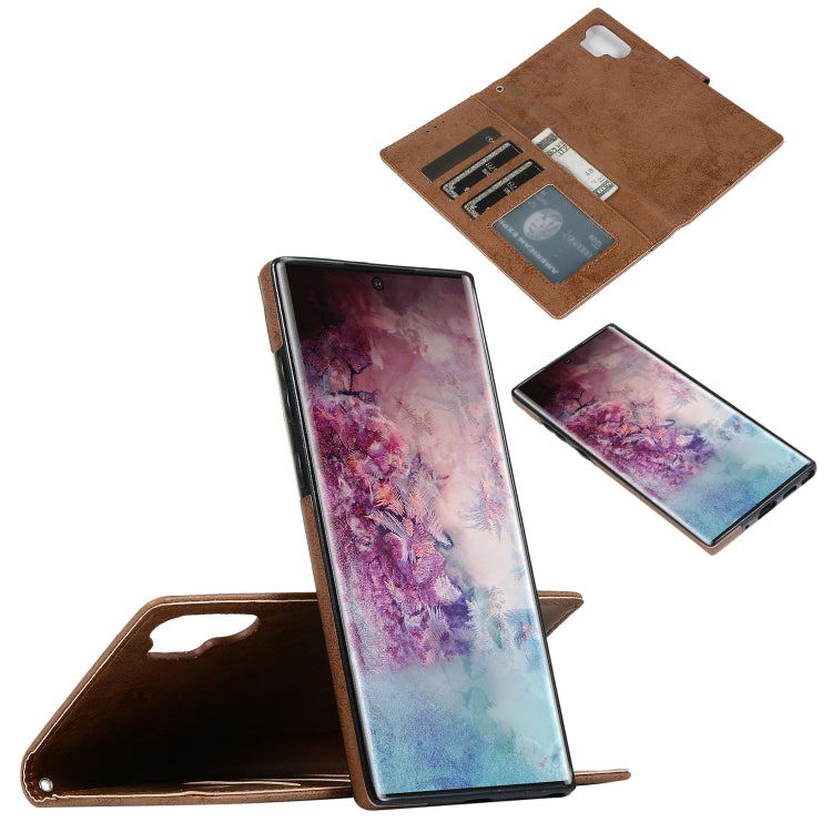 For Samsung Galaxy Note10+ Retro 2 in 1 Detachable Magnetic Horizontal Flip TPU + PU Leather Case with Holder & Card Slots & Photo Frame & Wallet