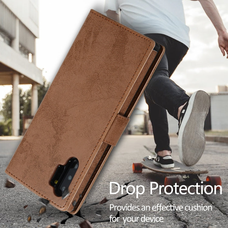 For Samsung Galaxy Note10+ Retro 2 in 1 Detachable Magnetic Horizontal Flip TPU + PU Leather Case with Holder & Card Slots & Photo Frame & Wallet