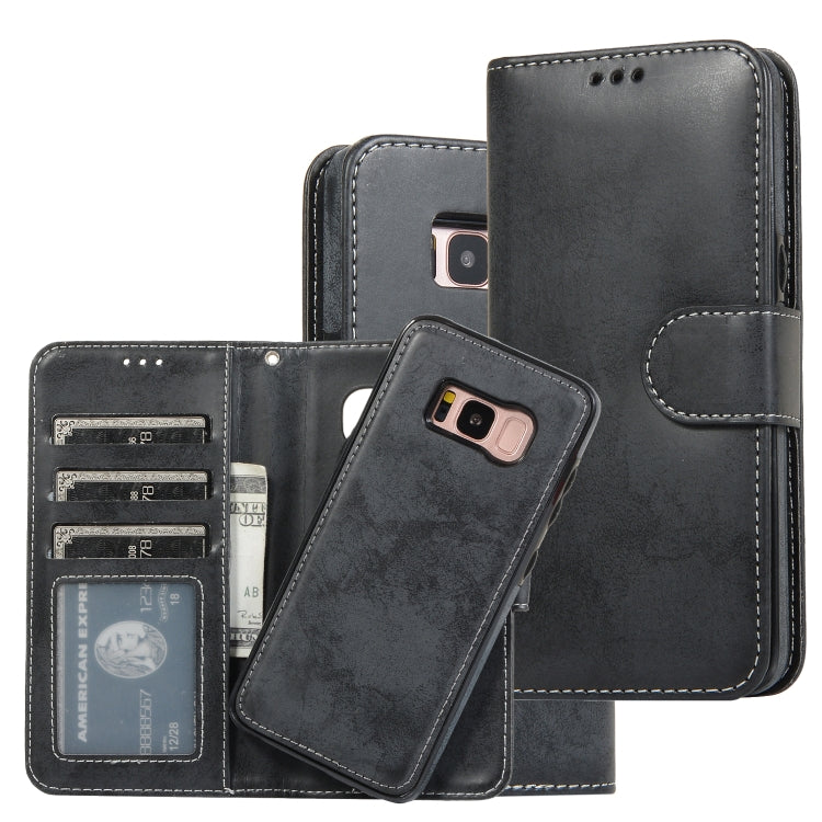 For Samsung Galaxy S8 Retro 2 in 1 Detachable Magnetic Horizontal Flip TPU + PU Leather Case with Holder & Card Slots & Photo Frame & Wallet