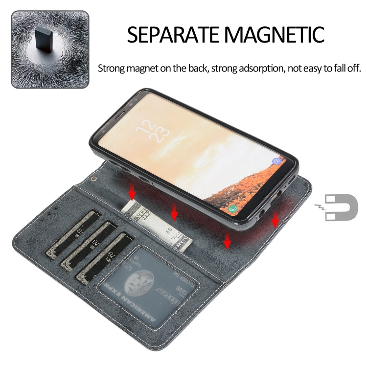 For Samsung Galaxy S8 Retro 2 in 1 Detachable Magnetic Horizontal Flip TPU + PU Leather Case with Holder & Card Slots & Photo Frame & Wallet