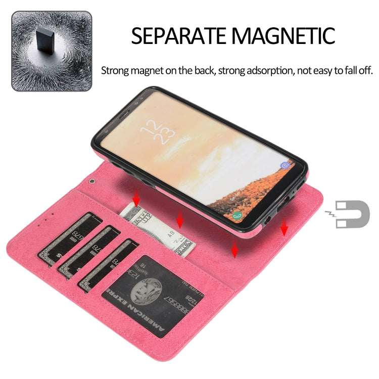 For Samsung Galaxy S8 Retro 2 in 1 Detachable Magnetic Horizontal Flip TPU + PU Leather Case with Holder & Card Slots & Photo Frame & Wallet