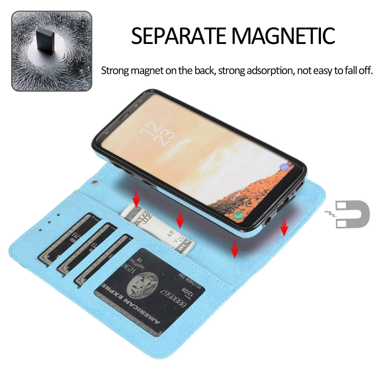 For Samsung Galaxy S8 Retro 2 in 1 Detachable Magnetic Horizontal Flip TPU + PU Leather Case with Holder & Card Slots & Photo Frame & Wallet