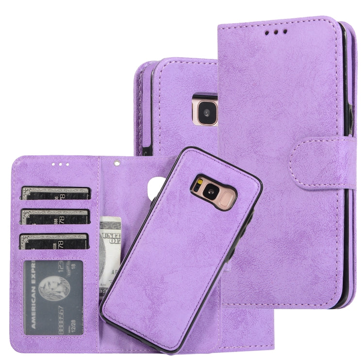 For Samsung Galaxy S8 Retro 2 in 1 Detachable Magnetic Horizontal Flip TPU + PU Leather Case with Holder & Card Slots & Photo Frame & Wallet
