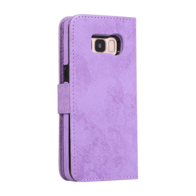 For Samsung Galaxy S8 Retro 2 in 1 Detachable Magnetic Horizontal Flip TPU + PU Leather Case with Holder & Card Slots & Photo Frame & Wallet