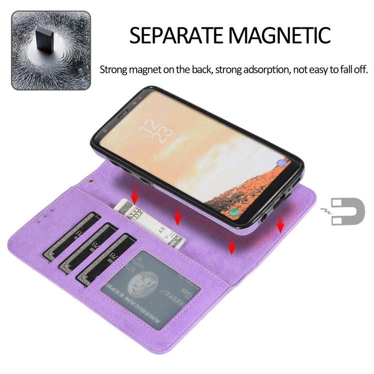 For Samsung Galaxy S8 Retro 2 in 1 Detachable Magnetic Horizontal Flip TPU + PU Leather Case with Holder & Card Slots & Photo Frame & Wallet