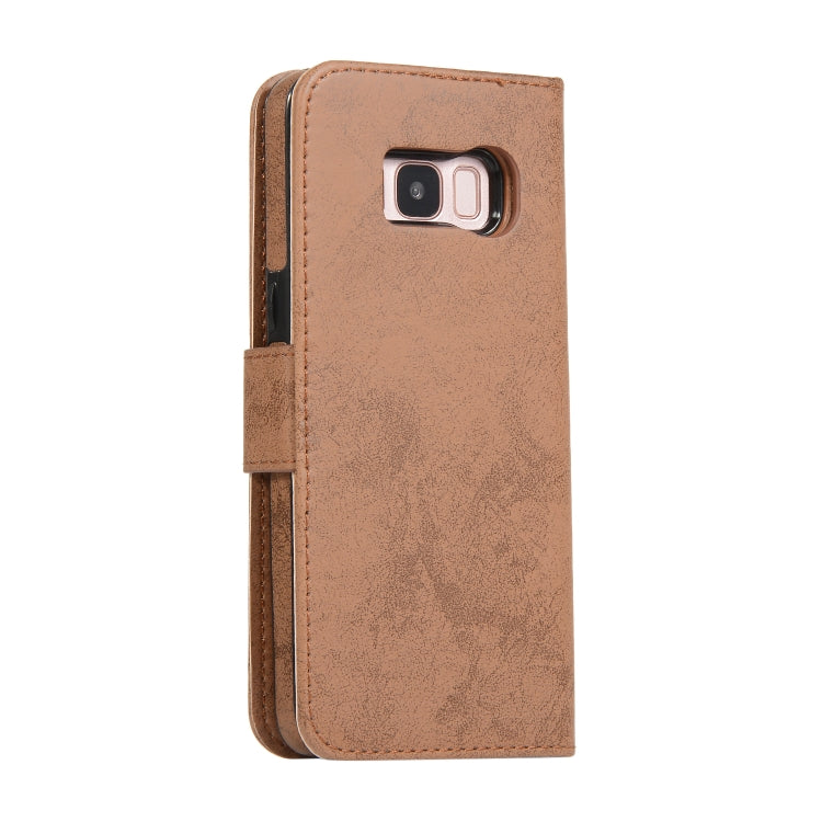 For Samsung Galaxy S8 Retro 2 in 1 Detachable Magnetic Horizontal Flip TPU + PU Leather Case with Holder & Card Slots & Photo Frame & Wallet