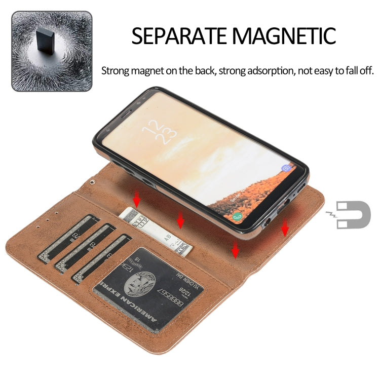 For Samsung Galaxy S8 Retro 2 in 1 Detachable Magnetic Horizontal Flip TPU + PU Leather Case with Holder & Card Slots & Photo Frame & Wallet