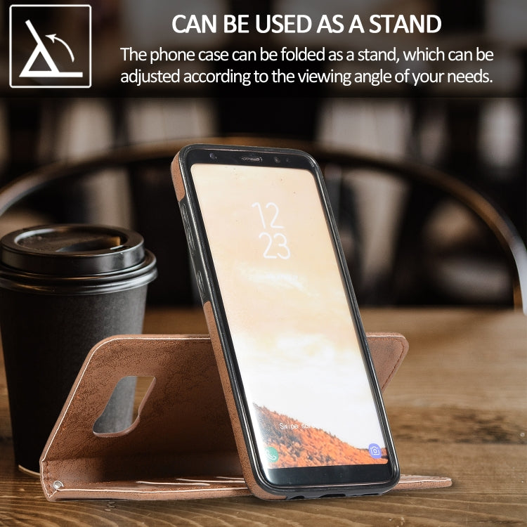 For Samsung Galaxy S8 Retro 2 in 1 Detachable Magnetic Horizontal Flip TPU + PU Leather Case with Holder & Card Slots & Photo Frame & Wallet
