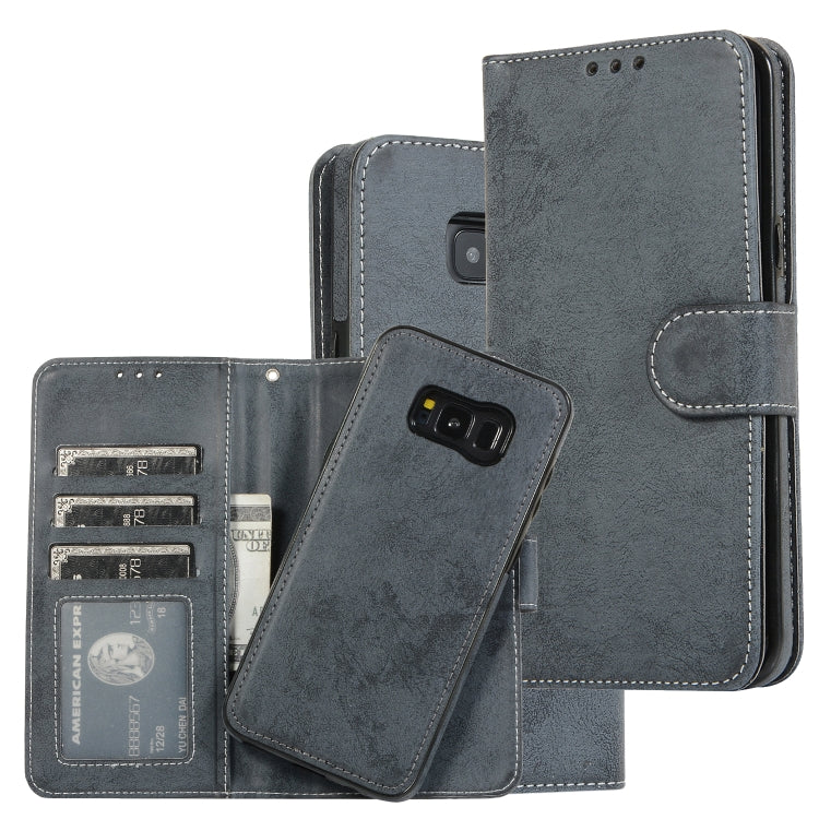 For Samsung Galaxy S8+ Retro 2 in 1 Detachable Magnetic Horizontal Flip TPU + PU Leather Case with Holder & Card Slots & Photo Frame & Wallet