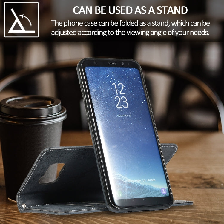 For Samsung Galaxy S8+ Retro 2 in 1 Detachable Magnetic Horizontal Flip TPU + PU Leather Case with Holder & Card Slots & Photo Frame & Wallet