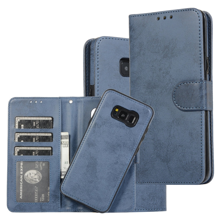 For Samsung Galaxy S8+ Retro 2 in 1 Detachable Magnetic Horizontal Flip TPU + PU Leather Case with Holder & Card Slots & Photo Frame & Wallet