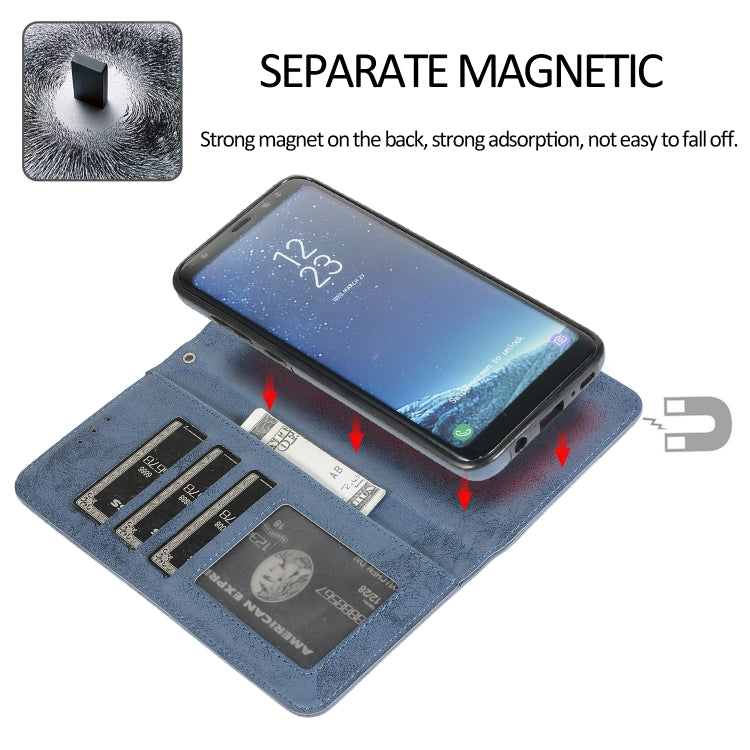 For Samsung Galaxy S8+ Retro 2 in 1 Detachable Magnetic Horizontal Flip TPU + PU Leather Case with Holder & Card Slots & Photo Frame & Wallet
