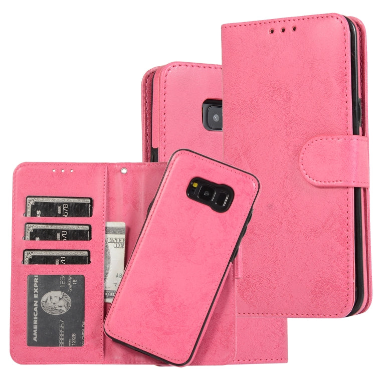 For Samsung Galaxy S8+ Retro 2 in 1 Detachable Magnetic Horizontal Flip TPU + PU Leather Case with Holder & Card Slots & Photo Frame & Wallet