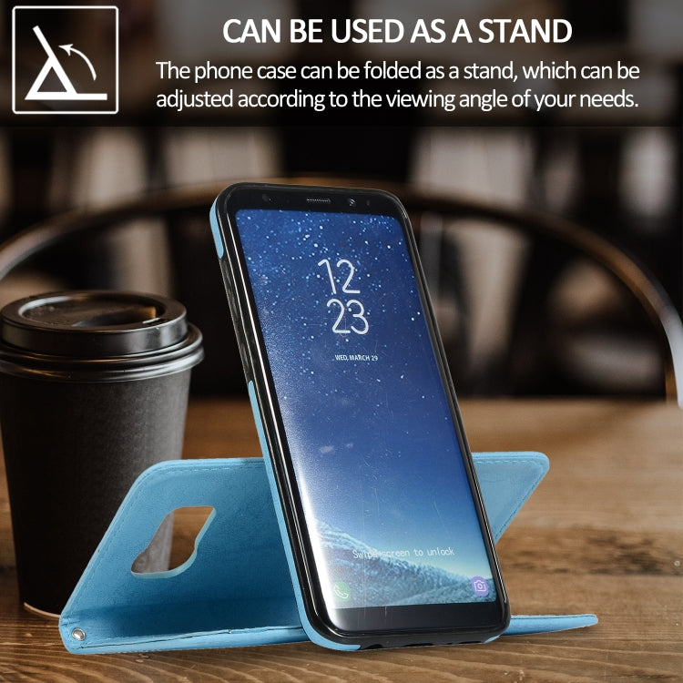 For Samsung Galaxy S8+ Retro 2 in 1 Detachable Magnetic Horizontal Flip TPU + PU Leather Case with Holder & Card Slots & Photo Frame & Wallet