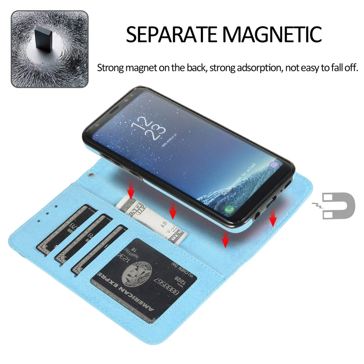 For Samsung Galaxy S8+ Retro 2 in 1 Detachable Magnetic Horizontal Flip TPU + PU Leather Case with Holder & Card Slots & Photo Frame & Wallet