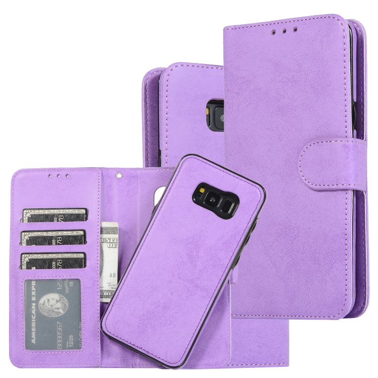For Samsung Galaxy S8+ Retro 2 in 1 Detachable Magnetic Horizontal Flip TPU + PU Leather Case with Holder & Card Slots & Photo Frame & Wallet