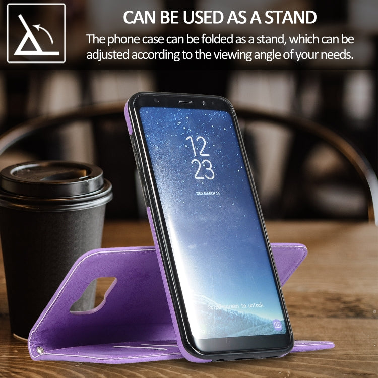 For Samsung Galaxy S8+ Retro 2 in 1 Detachable Magnetic Horizontal Flip TPU + PU Leather Case with Holder & Card Slots & Photo Frame & Wallet