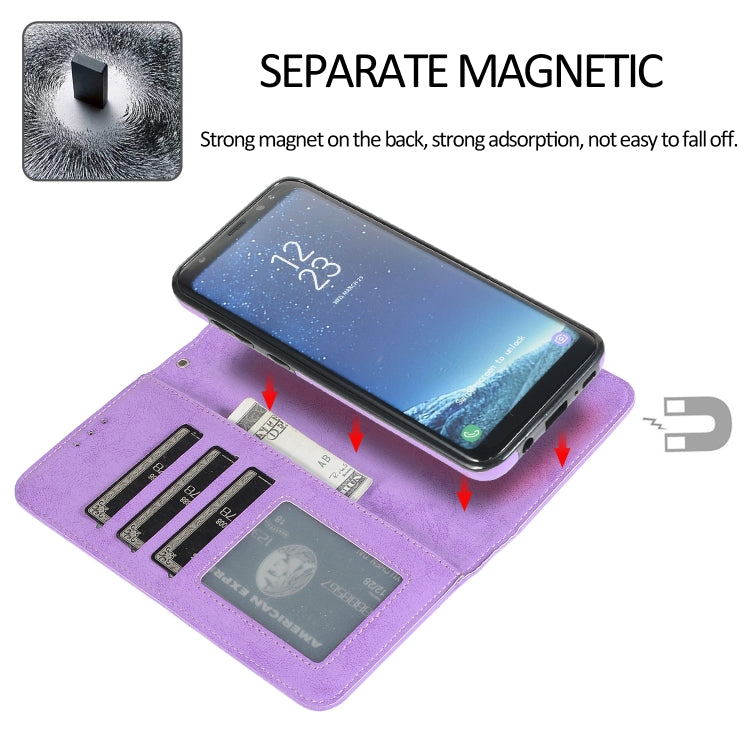 For Samsung Galaxy S8+ Retro 2 in 1 Detachable Magnetic Horizontal Flip TPU + PU Leather Case with Holder & Card Slots & Photo Frame & Wallet