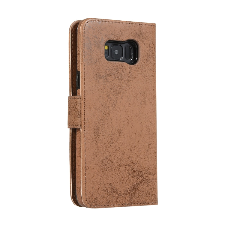 For Samsung Galaxy S8+ Retro 2 in 1 Detachable Magnetic Horizontal Flip TPU + PU Leather Case with Holder & Card Slots & Photo Frame & Wallet