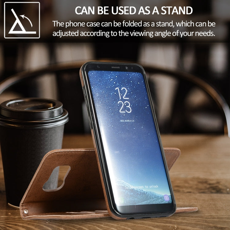 For Samsung Galaxy S8+ Retro 2 in 1 Detachable Magnetic Horizontal Flip TPU + PU Leather Case with Holder & Card Slots & Photo Frame & Wallet